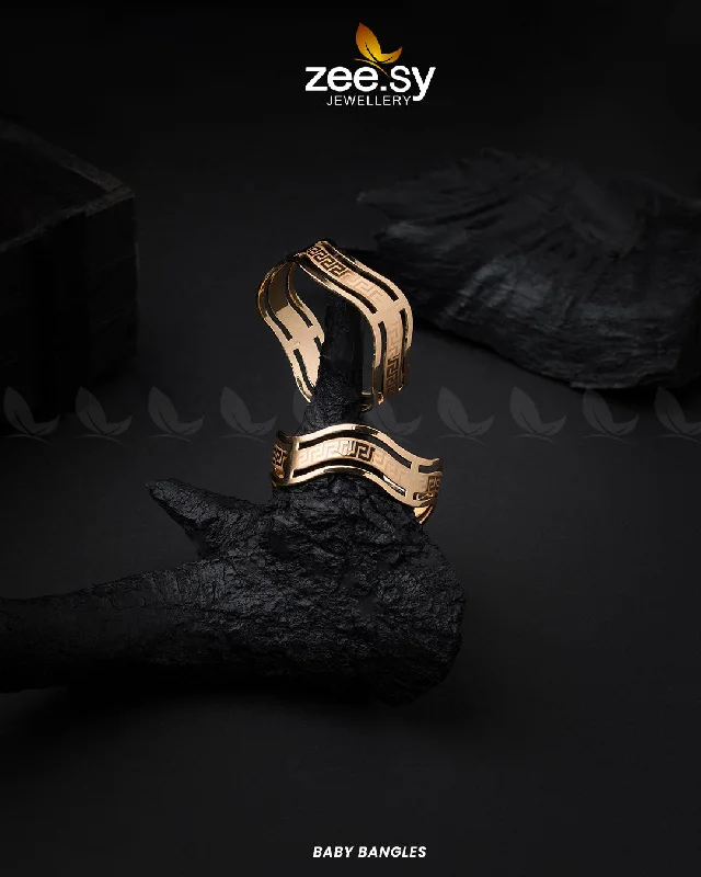 Dazzling Gold Bangles for Evening Parties-Baby Bangles