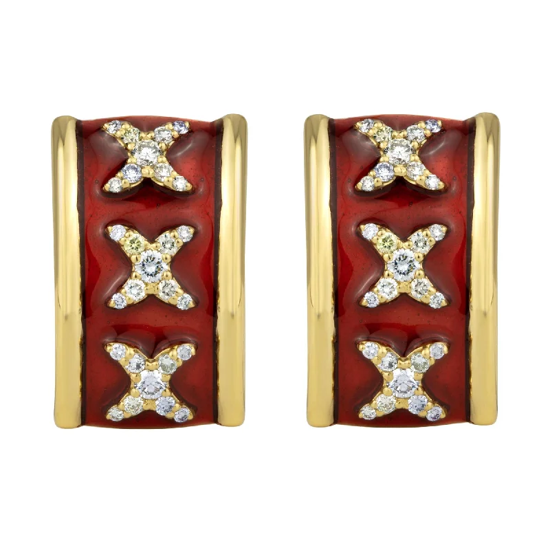 Sparkling Silver Earrings for Women-Earrings - Diamond (Enamel)