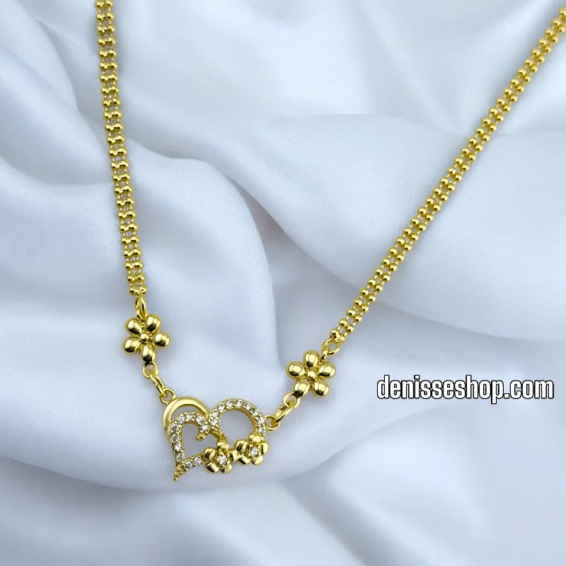 Necklaces with Initials-14K HEART NECKLACE N211