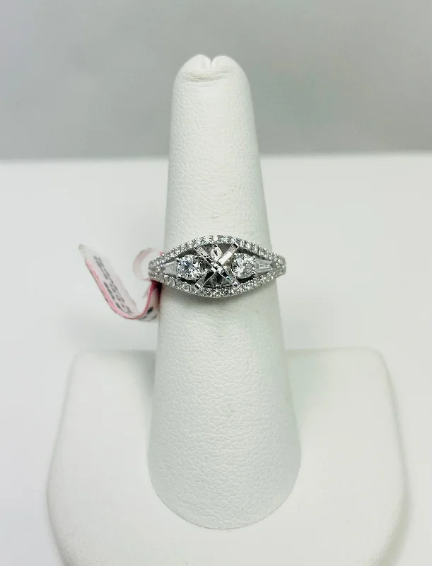 Stackable Rings for Women-New! 14k White Gold Natural Diamond Engagement Ring Mount