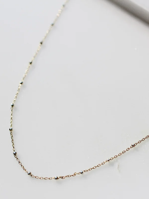 Sparkling Silver Necklace for Special Events-Lily Chain