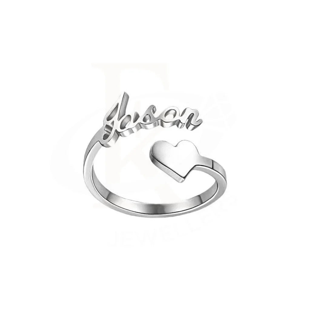 Unique Promise Ring for Her-Silver 925 Name with Heart Ring - FKJRN2056