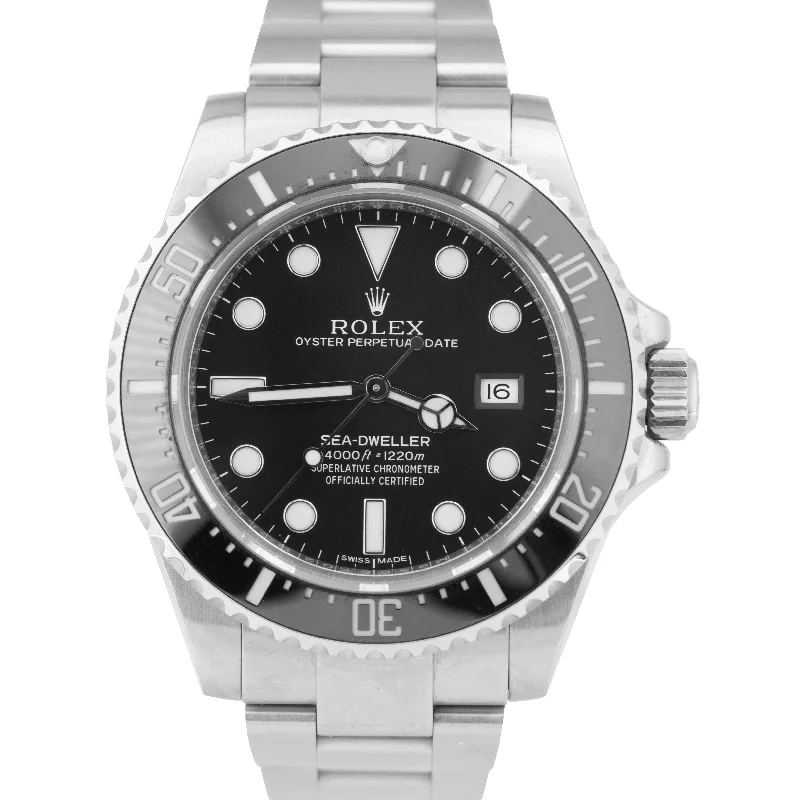 Men's Watches with Unique Watch Faces-Rolex Sea-Dweller 4000 SD4K Ceramic Black Stainless Steel 116600 40mm Dive Watch