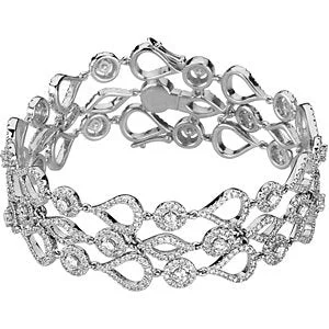 Fashion Bracelet for Party Wear-14K White 6 1/2 CTW Diamond Bracelet