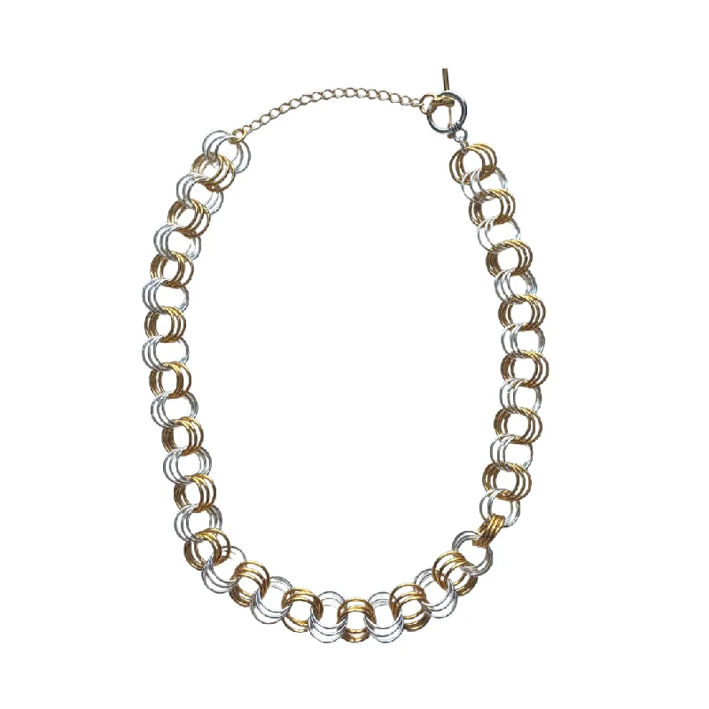 Fashion Necklace for Young Women-The Christina Two-Tone Choker