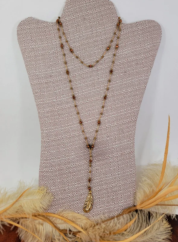 Vintage Gold Necklace for Women-Bronze Free Spirit Necklace