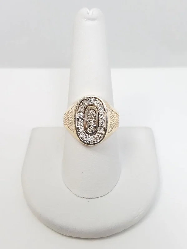 Personalized Ring with Custom Engraving-Eye Catching 14k Yellow Gold Natural Diamond Ring Band