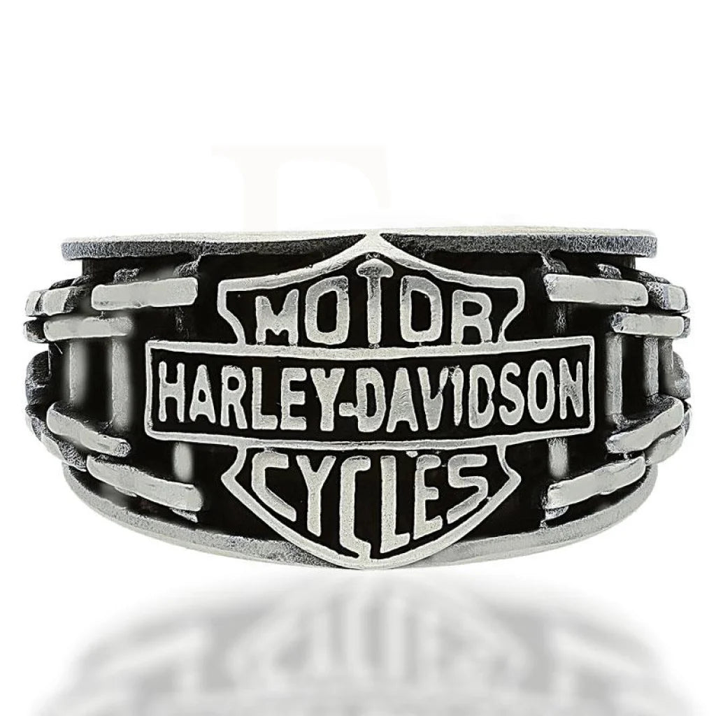 Wedding Ring with Matching Engagement Ring-Sterling Silver 925 Men's Harley Davidson Biker Ring - FKJRNSL2501