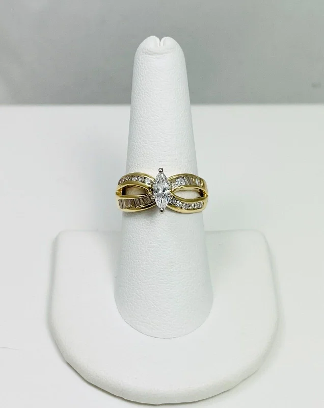 Custom Ring for Proposal-1ctw Natural Diamond 14k Gold Engagement Ring