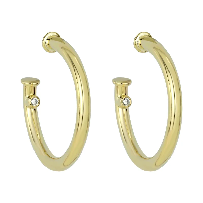 Custom Hoop Earrings for Women-Earrings - Diamond