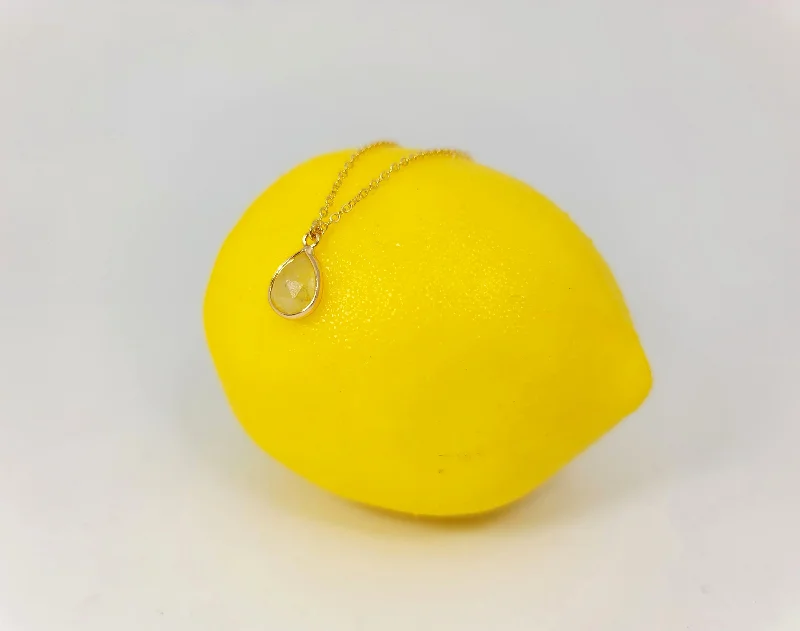 Dainty Chain Necklace for Elegant Look-Lemon Drop Necklace