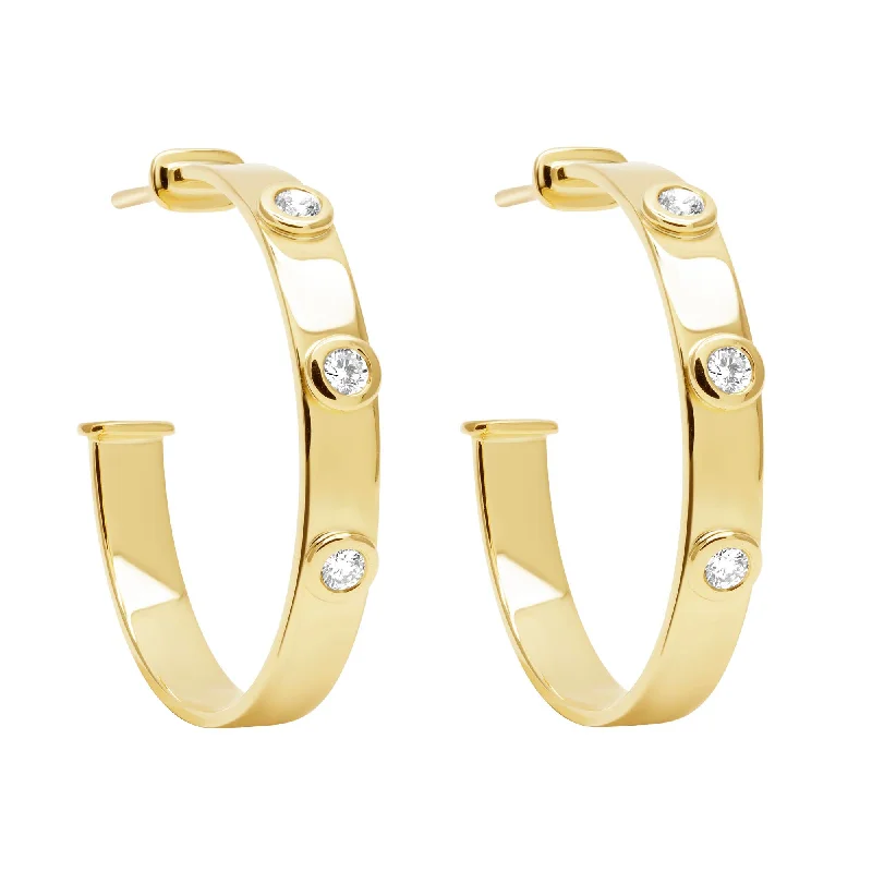 Custom Diamond Earrings-Earrings - Diamond In 18k Gold