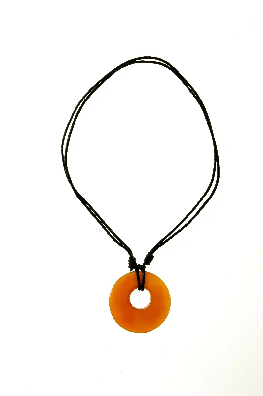 Cute Necklace for Teen Girls-Carnelian Circle Necklace