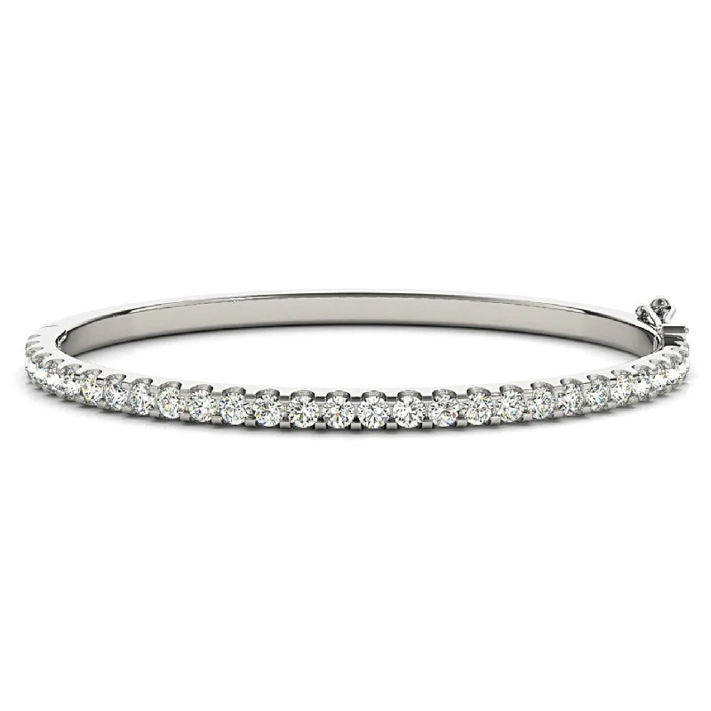 Designer Bangles for Elegant Look-Half Way 2.75 ctw Diamond Bangle Bracelet U Prong Set