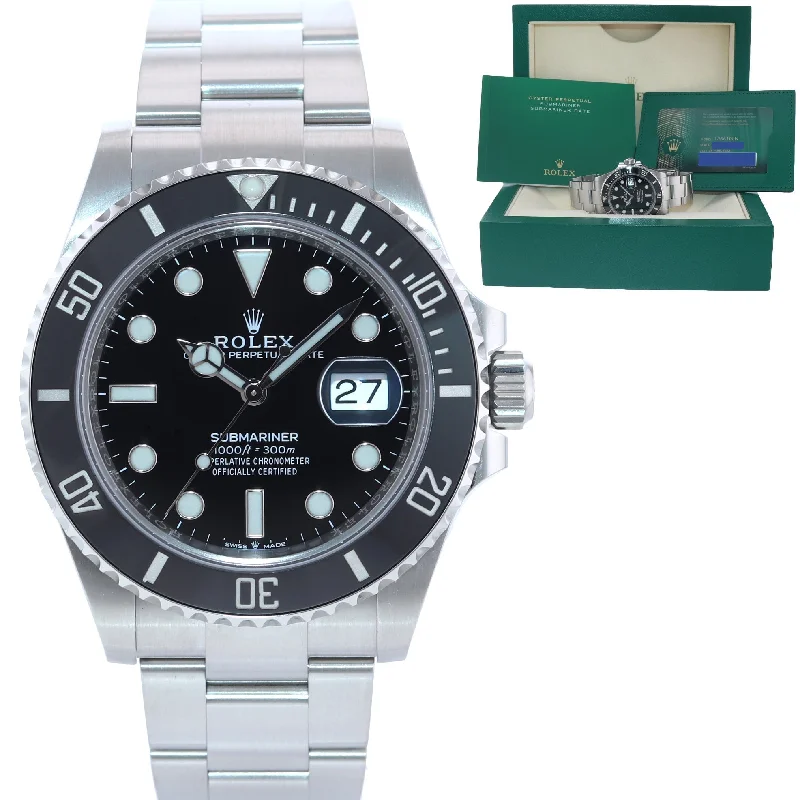 Trendy Smart Watches with Fitness Apps-MARCH 2023 Brand NEW PAPERS Rolex Submariner 41mm Ceramic 126610 Watch