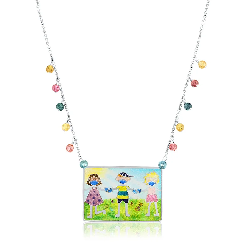 Customizable Necklace for Gifts-Enamel Limited Edition Covid Kids Necklace