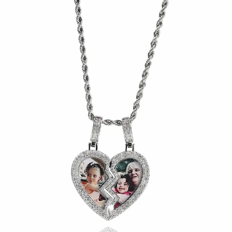 Fashionable Necklace for Young Adults-In My Heart Photo Pendant Necklace