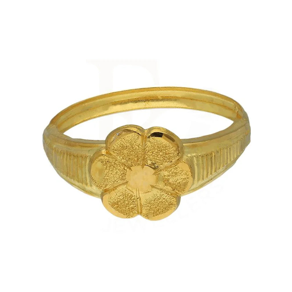 Stylish Wedding Ring Set for Couples-Gold Flower Ring 18KT - FKJRN18K3301