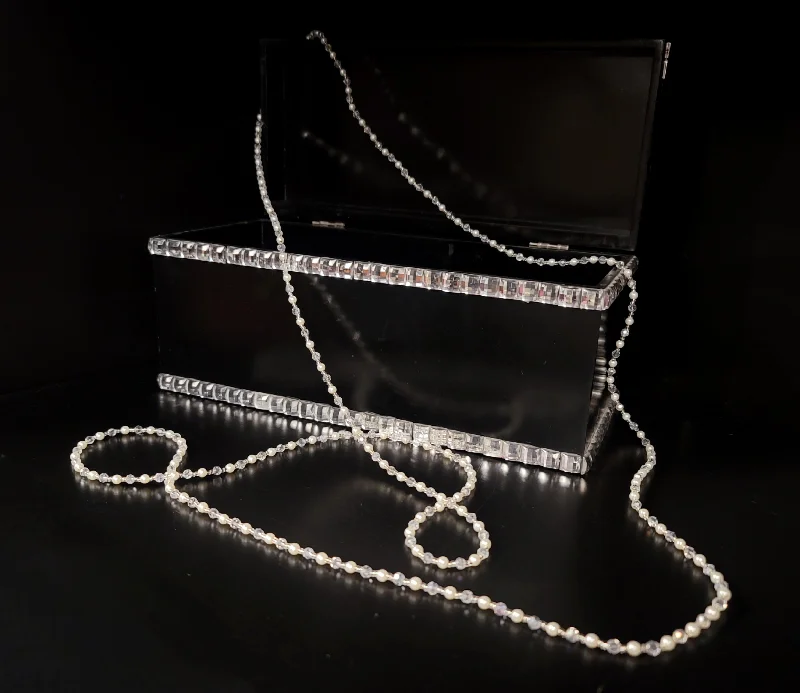 Cute Necklace for Teen Girls-Pearls On Ice Necklace