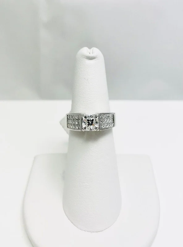 Luxury Ring for Elegant Fashion-New! 1.05ct VS2 G Lucerne Cut 18k White Gold Diamond Engagement Ring