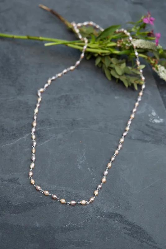 Stylish Necklace for Daily Wear-Sherbert Pearl Necklace