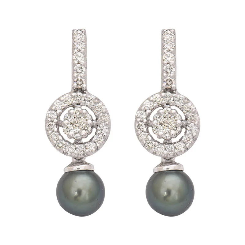 Stud Earrings for Every Day-Earrings- South Sea Pearl and Diamond