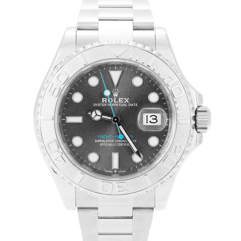 Minimalist Watches for Men and Women-Rolex Yacht-Master 40mm Dark Rhodium 126622 Stainless Steel Oyster Watch BOX