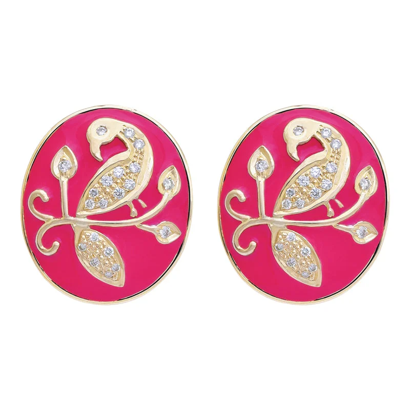 Unique Earrings for Trendy Looks-Earrings- Diamond (Enamel)