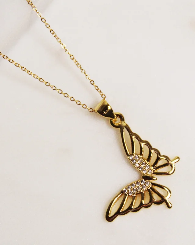 Gemstone Necklace for Wedding-Bali Butterfly Necklace