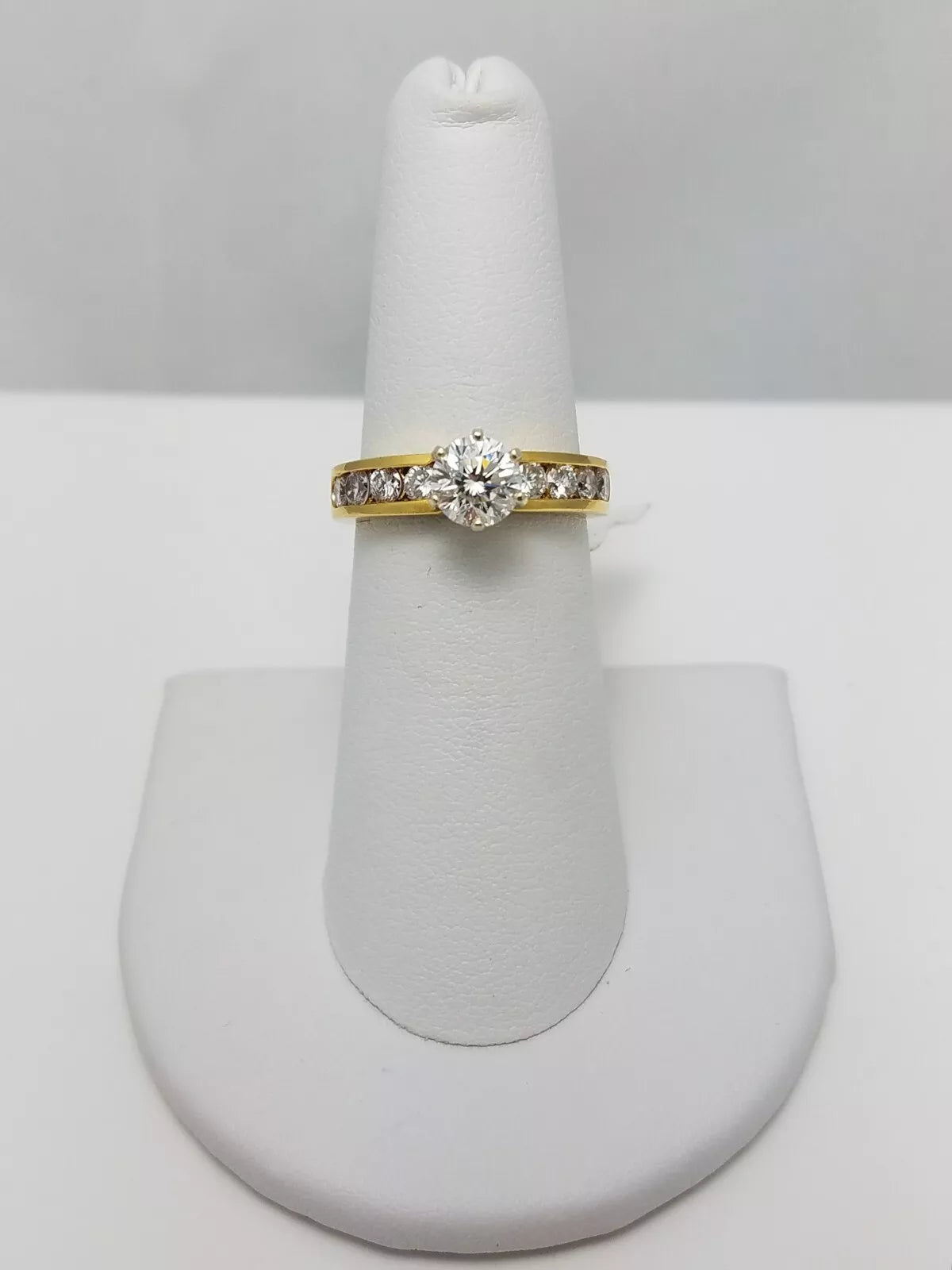 Unique Promise Ring for Couples-1.25ctw VS+ E Natural Diamond 18k Gold JB Star Engagement Ring