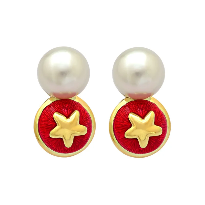 Creative Earrings for Trendy Looks-Earrings- South Sea Pearl (Enamel)