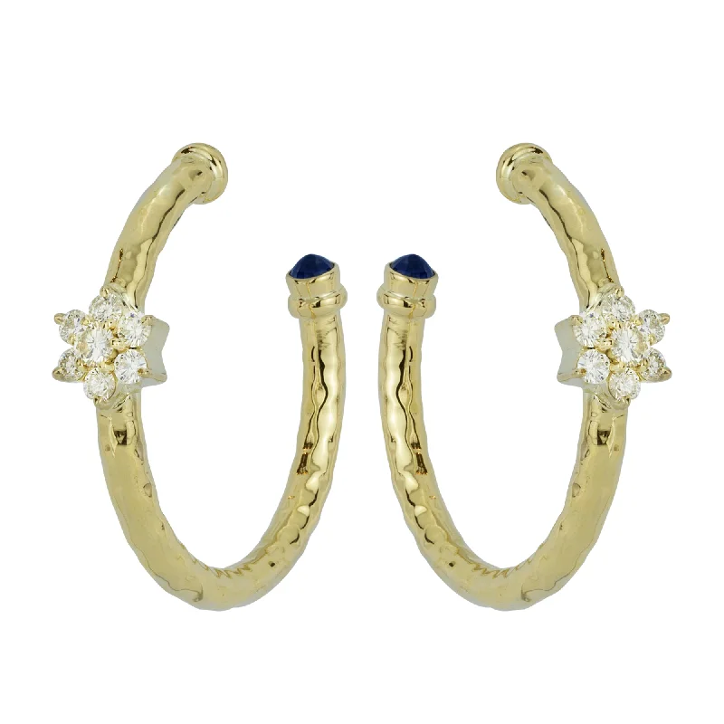 Modern Gold Earrings-Earrings - Diamond