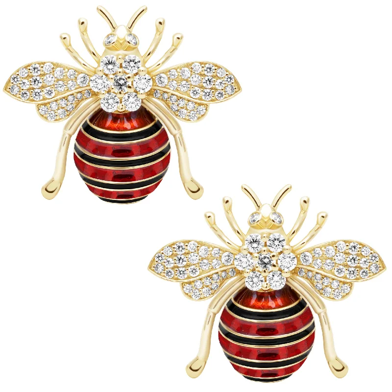 Vintage Drop Earrings for Women-Earrings - Diamond (Enamel) (2412H)