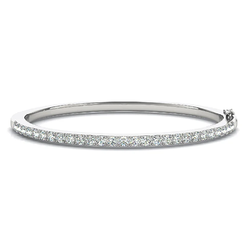 Stylish Bangles for Teen Girls-2.0 ctw Round Diamond Classic Bangle Bracelet Pave Set