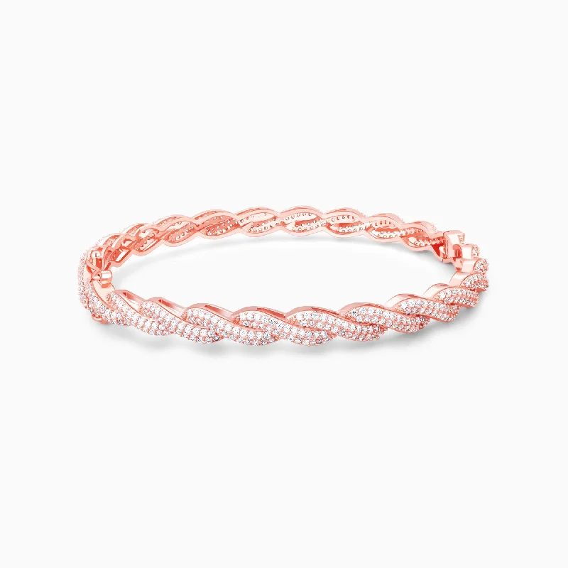 Unique Bangles for Everyday Wear-Rose Gold Spiral Splendour Bangle