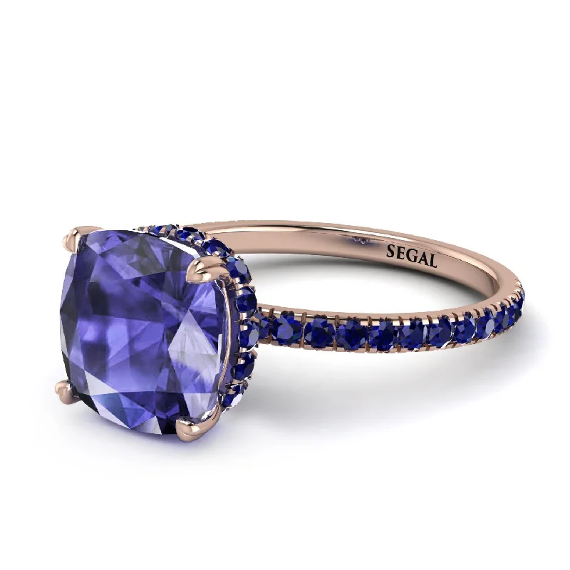 Luxury Ring for Elegant Fashion-Cushion Hidden Tanzanite Ring - Nova No. 214