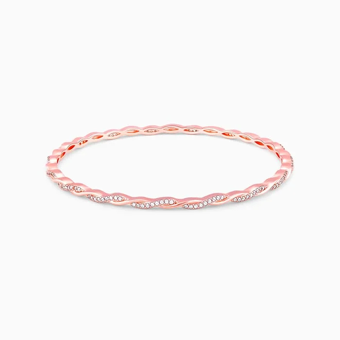 Adjustable Gold Bangles for Women-Rose Gold Classic Twister Bangle