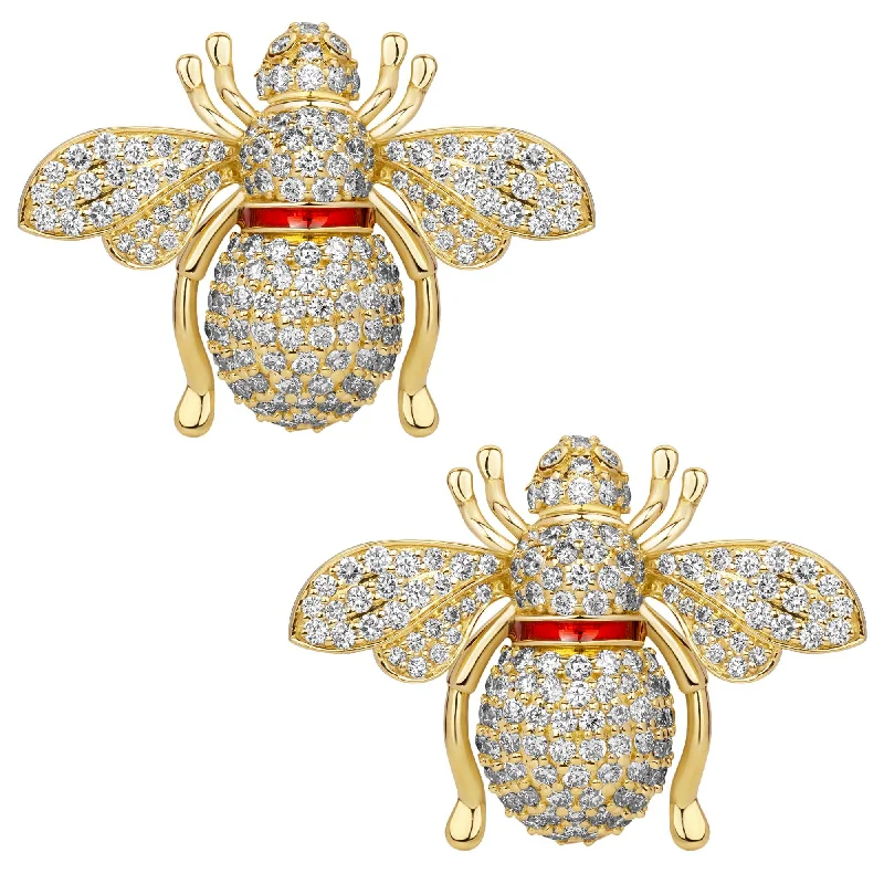 Unique Gem Earrings for Fashion-Earrings - Diamond (enamel) (2392C)