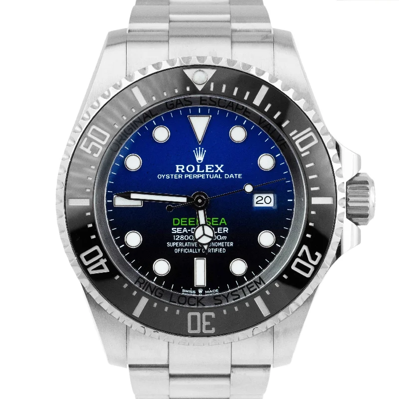 Best Watches for Hiking and Outdoor Adventures-Rolex Sea-Dweller Deepsea James Cameron PAPERS Blue Steel 44mm 126660 Watch B+P