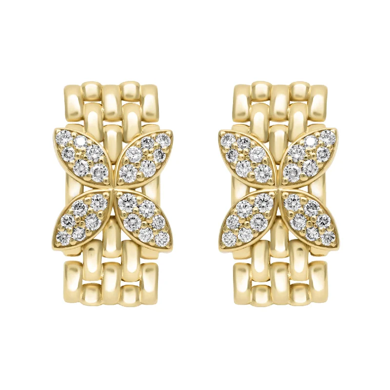 Handmade Gold Earrings-Earrings - Diamond