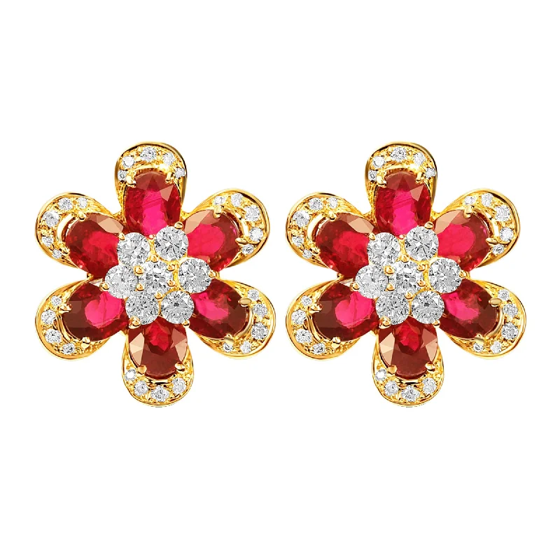 Boho Chic Earrings-Earrings - Ruby and Diamond