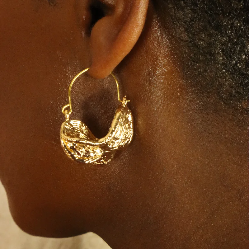 Round Earrings for Every Occasion-Zaria 18ct Gold Plated Fulani Hoop Earrings