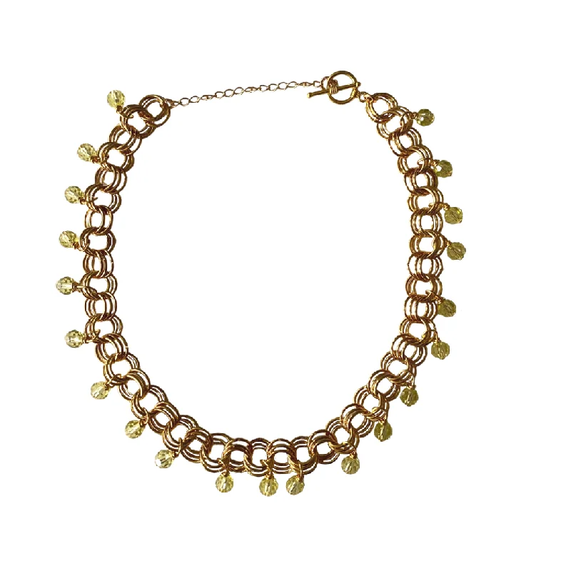 Beaded Necklace for Fashion-The Christina Choker in Jonquil