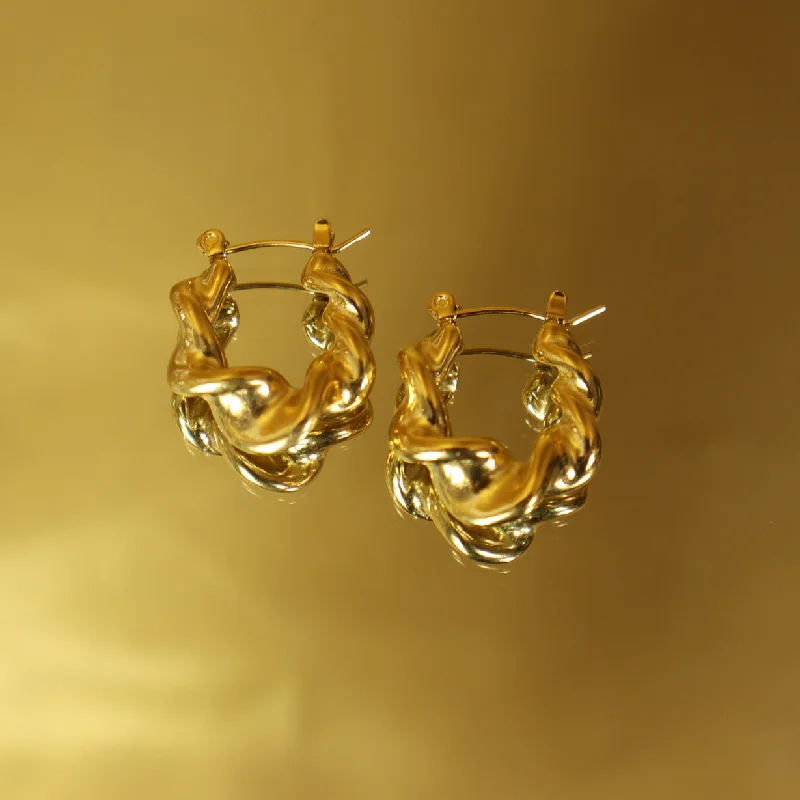 Artistic Drop Earrings for Fashion Lovers-Joanna 18ct gold plated Tarnish Resistant Earrings