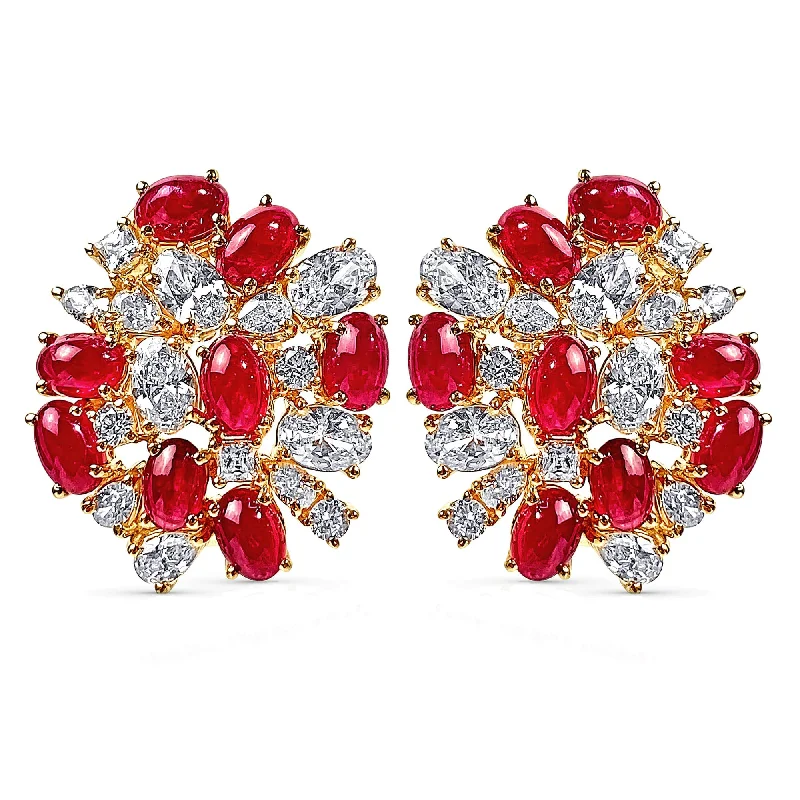 Personalized Earrings for Fashion-Earrings - Ruby and Crystal