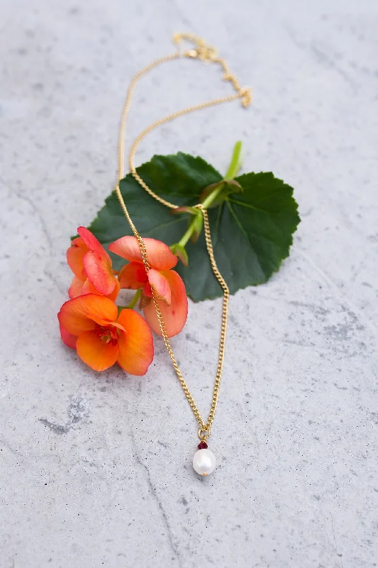 Rose Gold Chain Necklace for Style-January Birthstone Necklace