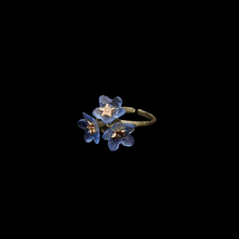 Simple Gemstone Ring for Fashion-Forget Me Not Ring - Triple