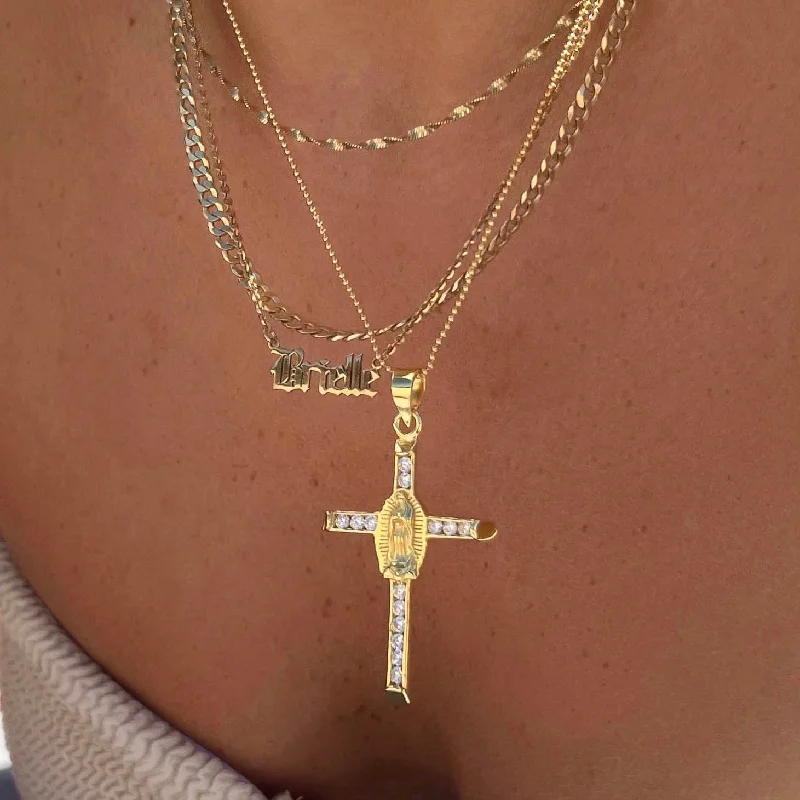 Pendant Necklace for Casual Style-Faithful Cross Necklace