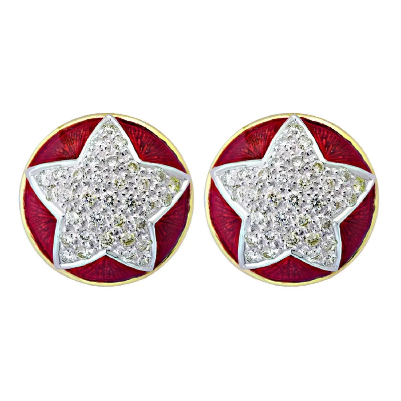 Diamond Drop Earrings-Earrings- Diamond (enamel)