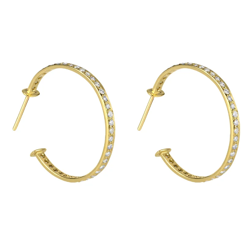 Small Hoop Earrings for Daily Wear-Earrings - Diamond